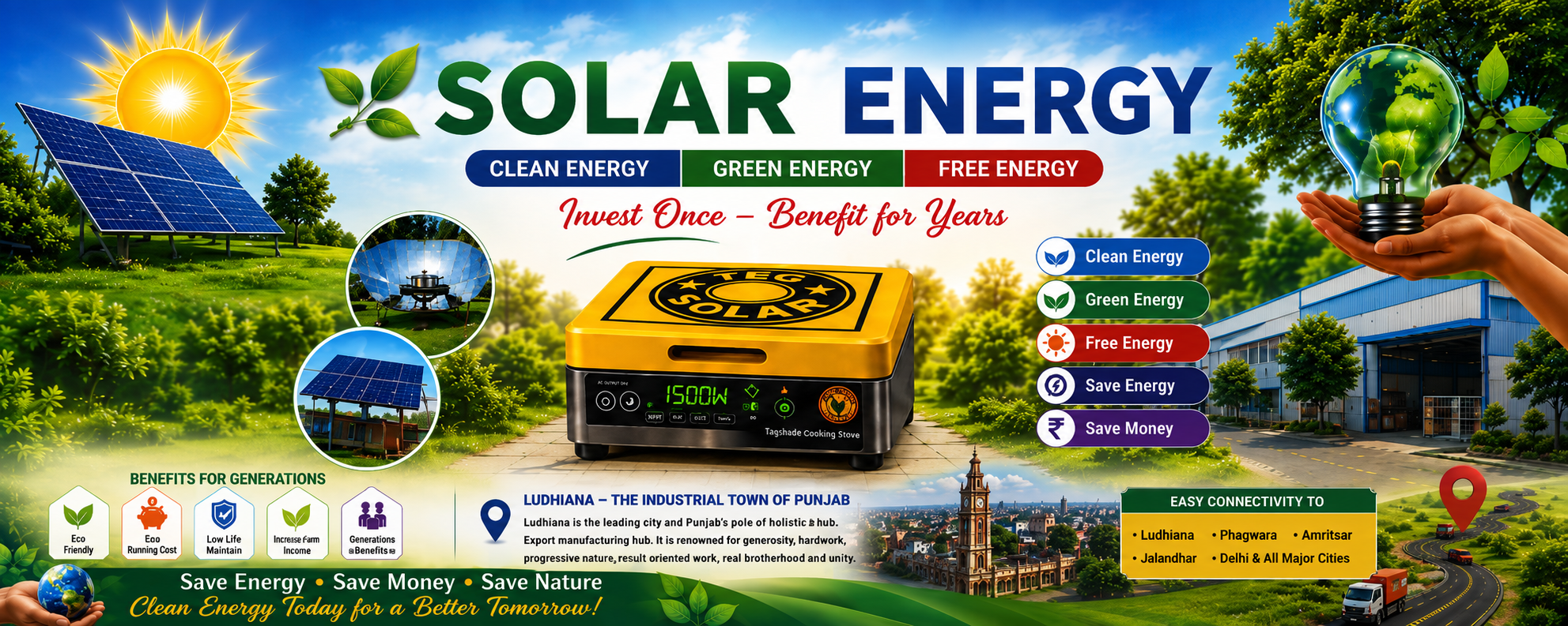 Teg Solar LLP — solar energy for commercial cooking in Ludhiana